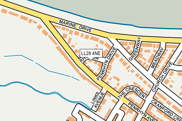 LL28 4NE map - OS OpenMap – Local (Ordnance Survey)