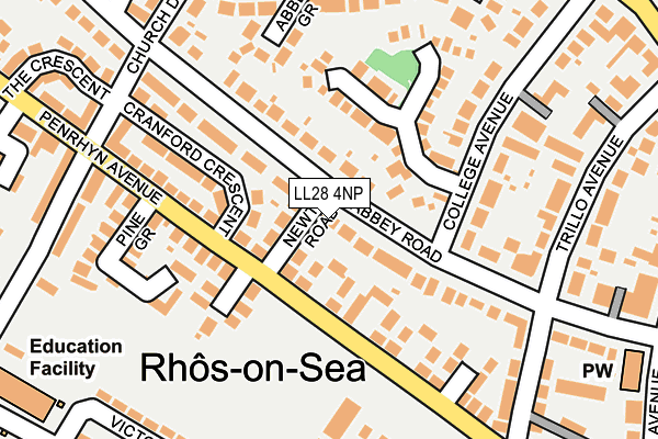 LL28 4NP map - OS OpenMap – Local (Ordnance Survey)