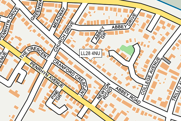 LL28 4NU map - OS OpenMap – Local (Ordnance Survey)