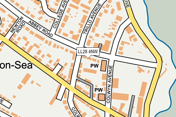 LL28 4NW map - OS OpenMap – Local (Ordnance Survey)