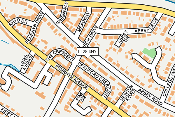 LL28 4NY map - OS OpenMap – Local (Ordnance Survey)