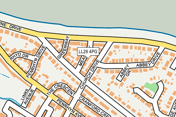 LL28 4PG map - OS OpenMap – Local (Ordnance Survey)