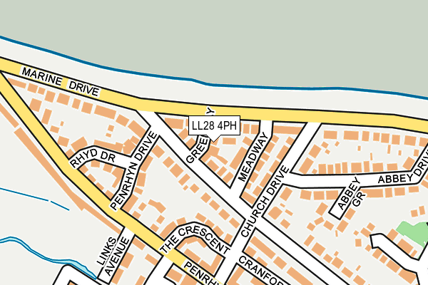 LL28 4PH map - OS OpenMap – Local (Ordnance Survey)