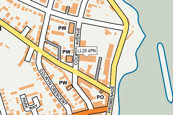 LL28 4PN map - OS OpenMap – Local (Ordnance Survey)