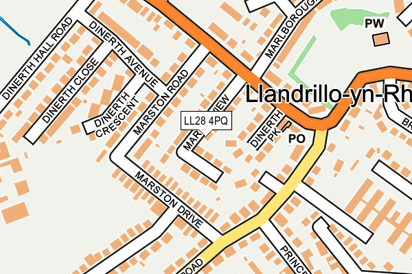 LL28 4PQ map - OS OpenMap – Local (Ordnance Survey)
