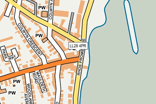 LL28 4PR map - OS OpenMap – Local (Ordnance Survey)