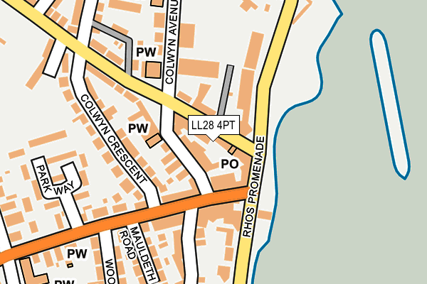 LL28 4PT map - OS OpenMap – Local (Ordnance Survey)