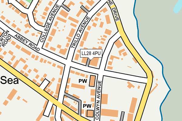LL28 4PU map - OS OpenMap – Local (Ordnance Survey)