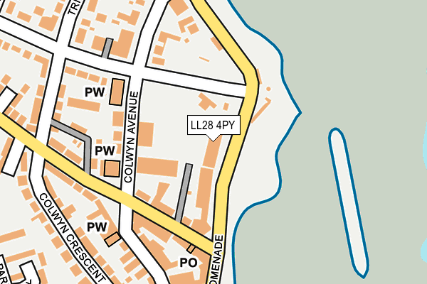 LL28 4PY map - OS OpenMap – Local (Ordnance Survey)