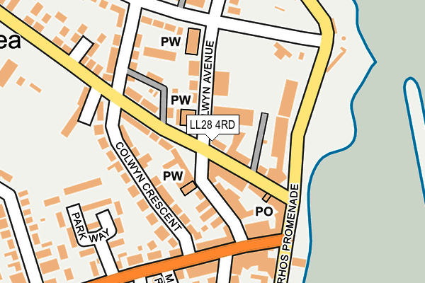 LL28 4RD map - OS OpenMap – Local (Ordnance Survey)