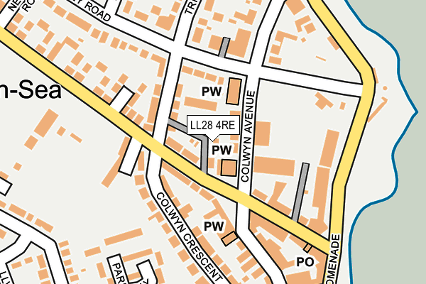 Map of PENTRE VAN SALES LIMITED at local scale