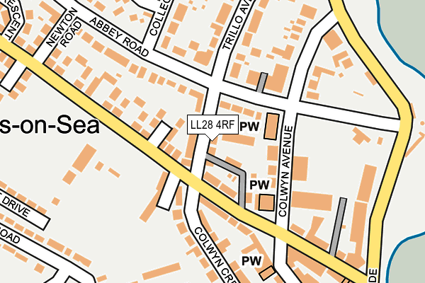 LL28 4RF map - OS OpenMap – Local (Ordnance Survey)