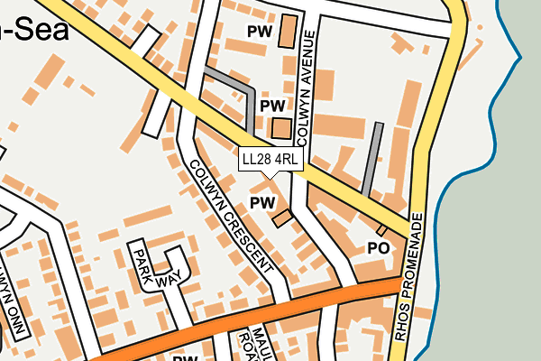 LL28 4RL map - OS OpenMap – Local (Ordnance Survey)