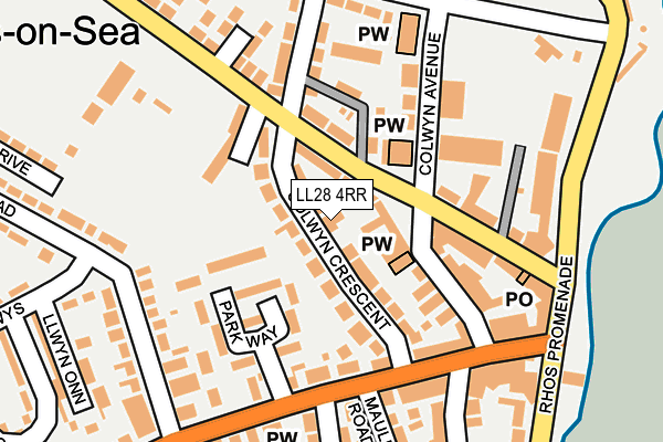 LL28 4RR map - OS OpenMap – Local (Ordnance Survey)