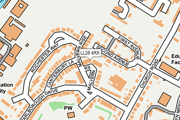 LL28 4RX map - OS OpenMap – Local (Ordnance Survey)