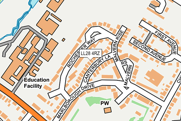 LL28 4RZ map - OS OpenMap – Local (Ordnance Survey)