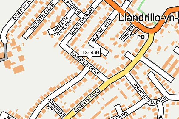 LL28 4SH map - OS OpenMap – Local (Ordnance Survey)