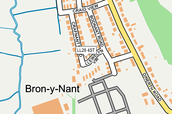 LL28 4ST map - OS OpenMap – Local (Ordnance Survey)