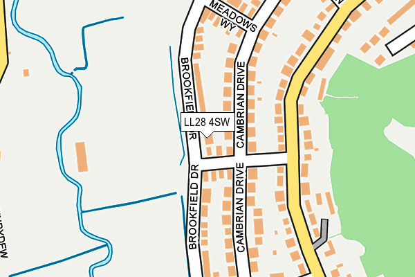 LL28 4SW map - OS OpenMap – Local (Ordnance Survey)