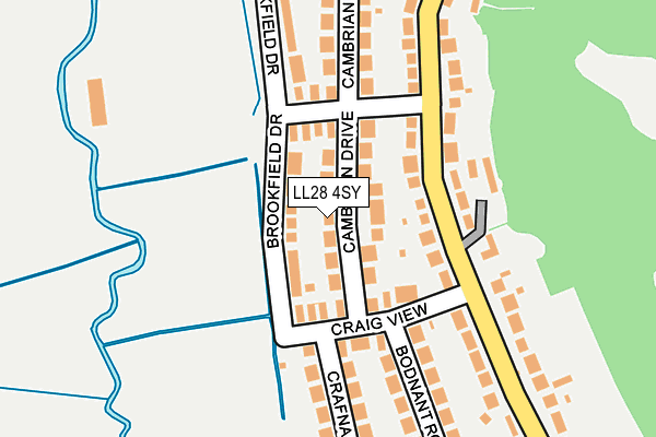 LL28 4SY map - OS OpenMap – Local (Ordnance Survey)