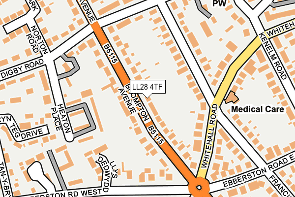 LL28 4TF map - OS OpenMap – Local (Ordnance Survey)