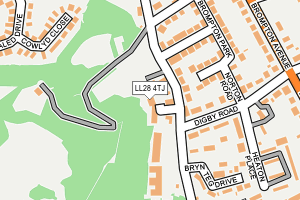 LL28 4TJ map - OS OpenMap – Local (Ordnance Survey)