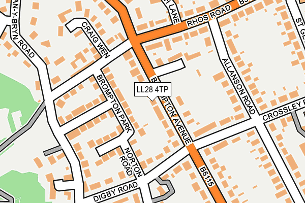 LL28 4TP map - OS OpenMap – Local (Ordnance Survey)