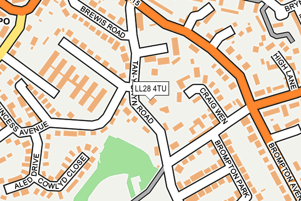 LL28 4TU map - OS OpenMap – Local (Ordnance Survey)