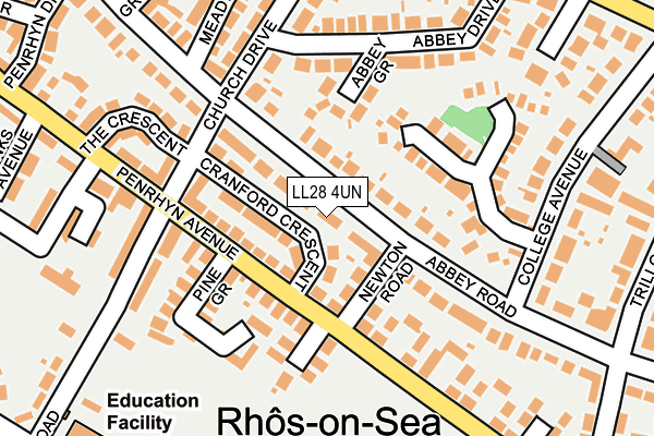 LL28 4UN map - OS OpenMap – Local (Ordnance Survey)