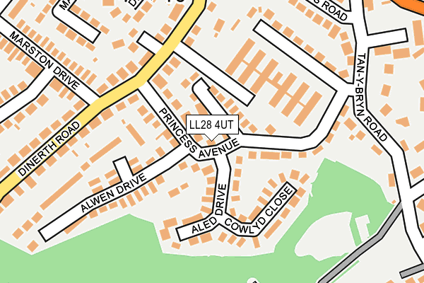 LL28 4UT map - OS OpenMap – Local (Ordnance Survey)