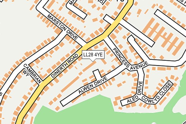 LL28 4YE map - OS OpenMap – Local (Ordnance Survey)