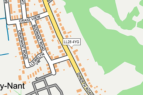 LL28 4YG map - OS OpenMap – Local (Ordnance Survey)