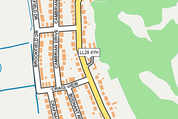 LL28 4YH map - OS OpenMap – Local (Ordnance Survey)