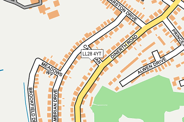 LL28 4YT map - OS OpenMap – Local (Ordnance Survey)