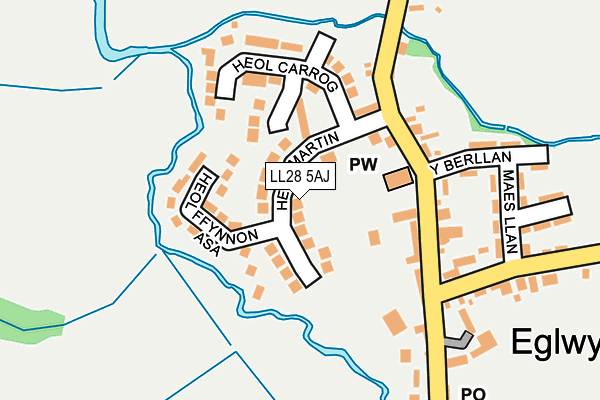 LL28 5AJ map - OS OpenMap – Local (Ordnance Survey)