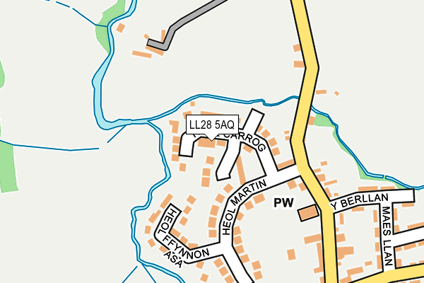 LL28 5AQ map - OS OpenMap – Local (Ordnance Survey)