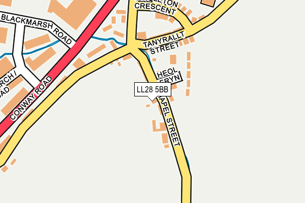 LL28 5BB map - OS OpenMap – Local (Ordnance Survey)