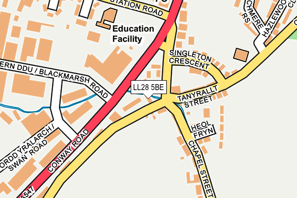 LL28 5BE map - OS OpenMap – Local (Ordnance Survey)