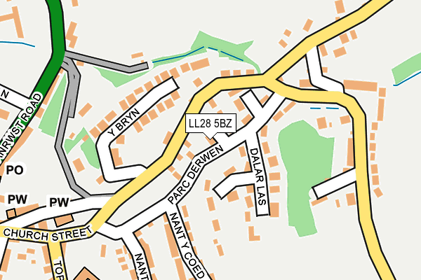 LL28 5BZ map - OS OpenMap – Local (Ordnance Survey)