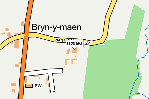 LL28 5EJ map - OS OpenMap – Local (Ordnance Survey)