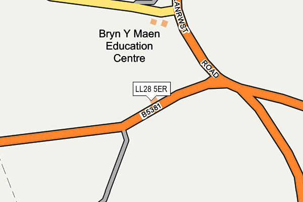 LL28 5ER map - OS OpenMap – Local (Ordnance Survey)