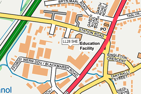 LL28 5HE map - OS OpenMap – Local (Ordnance Survey)