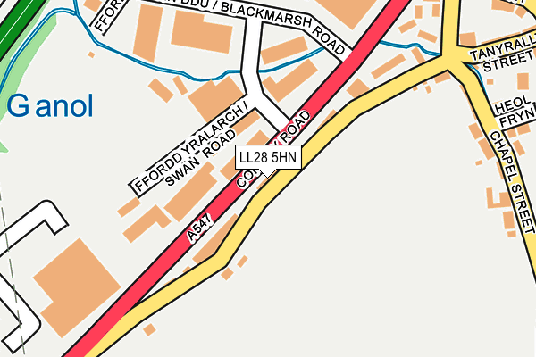 LL28 5HN map - OS OpenMap – Local (Ordnance Survey)