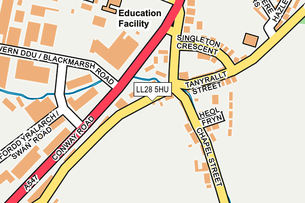 LL28 5HU map - OS OpenMap – Local (Ordnance Survey)