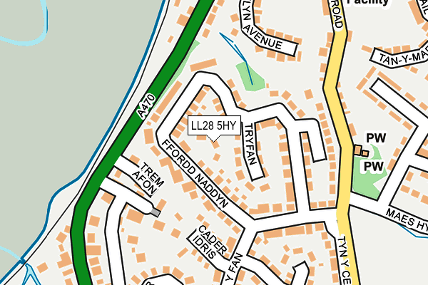 LL28 5HY map - OS OpenMap – Local (Ordnance Survey)