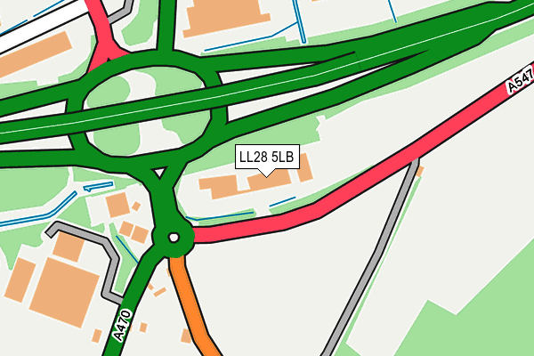 LL28 5LB map - OS OpenMap – Local (Ordnance Survey)