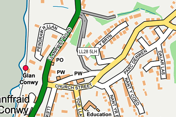 LL28 5LH map - OS OpenMap – Local (Ordnance Survey)