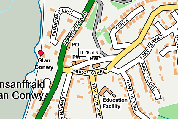 LL28 5LN map - OS OpenMap – Local (Ordnance Survey)