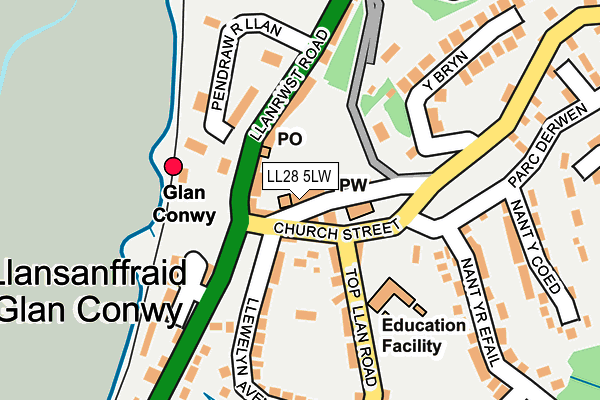 LL28 5LW map - OS OpenMap – Local (Ordnance Survey)