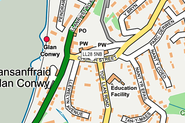 LL28 5NB map - OS OpenMap – Local (Ordnance Survey)